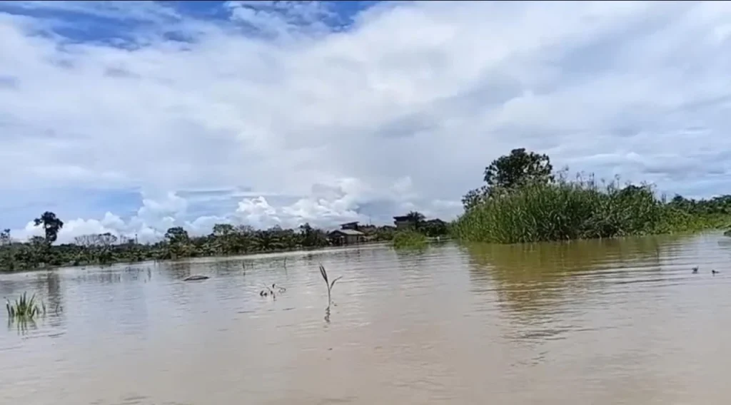 DILANDA BANJIR - Tampak wilayah RT 20, Desa Malinau Kota, yang terdampak banjir, pada Kamis (19/3/2026). HO KETUA RT 20 DESA MALINAU KOTA