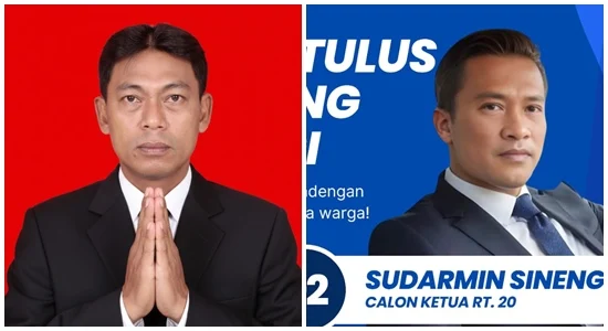 BERTARUNG - Calon Ketua RT 20, calon nomor urut 1, Haris (kiri). dan Calon Ketua RT 20, calon nomor urut 2, Sudarmin SIneng (kanan). (HO HARIS DAN SUDARMIN SINENG)